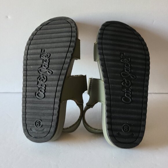 TODDLER KODY FOOTBED SANDALS - CAT & JACK -ADJUSTABLE STRAPS | GREEN | SIZE 8 - Picture 7 of 9